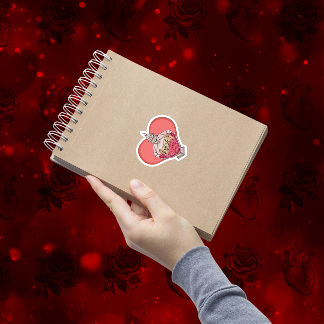 Self love potion with heart Bubble-free stickers