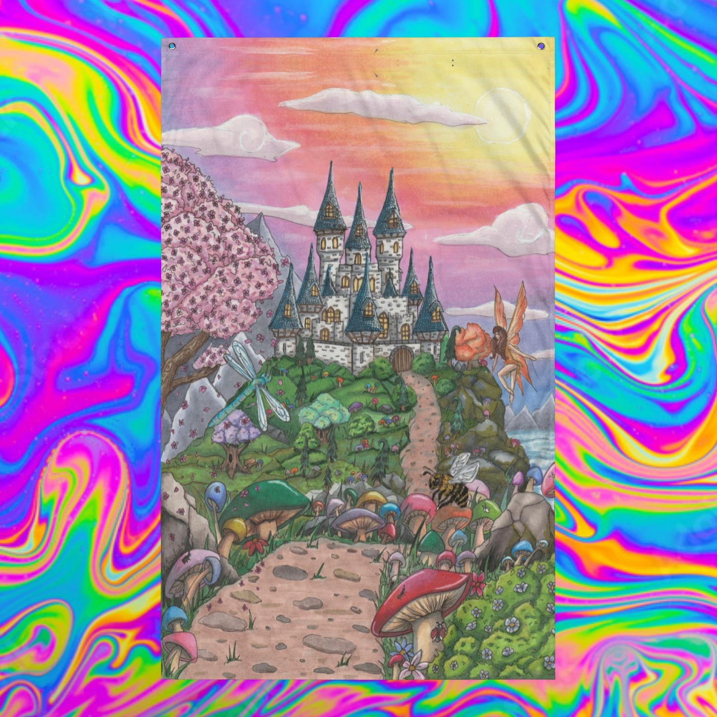 Welcome to my world fabric print