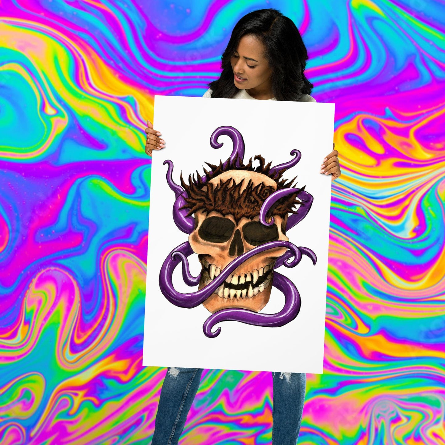 tentacle skull print