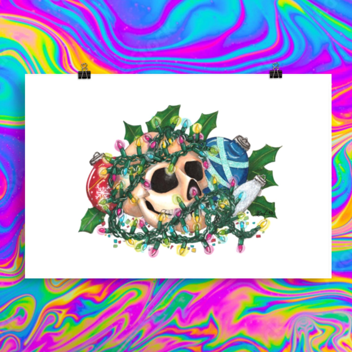 Christmas dec's skull