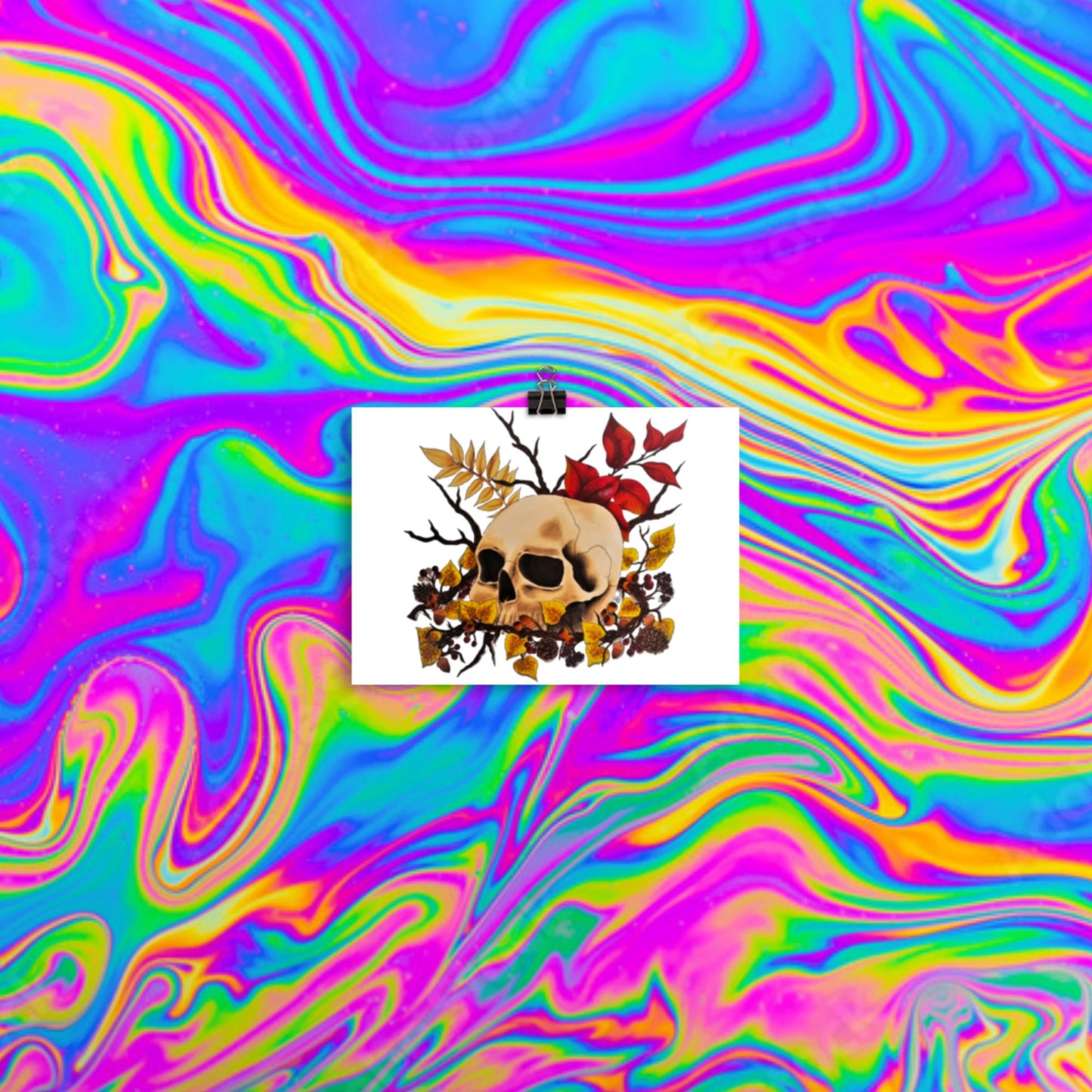 autumn skull print