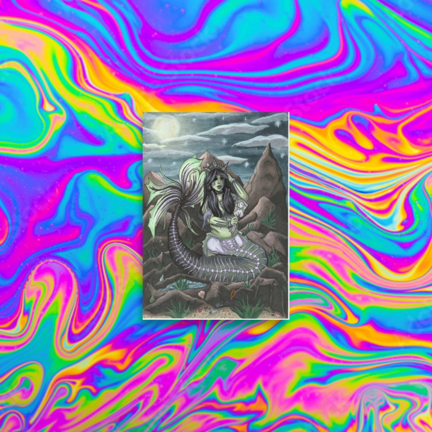 Midnight Mermaid Print