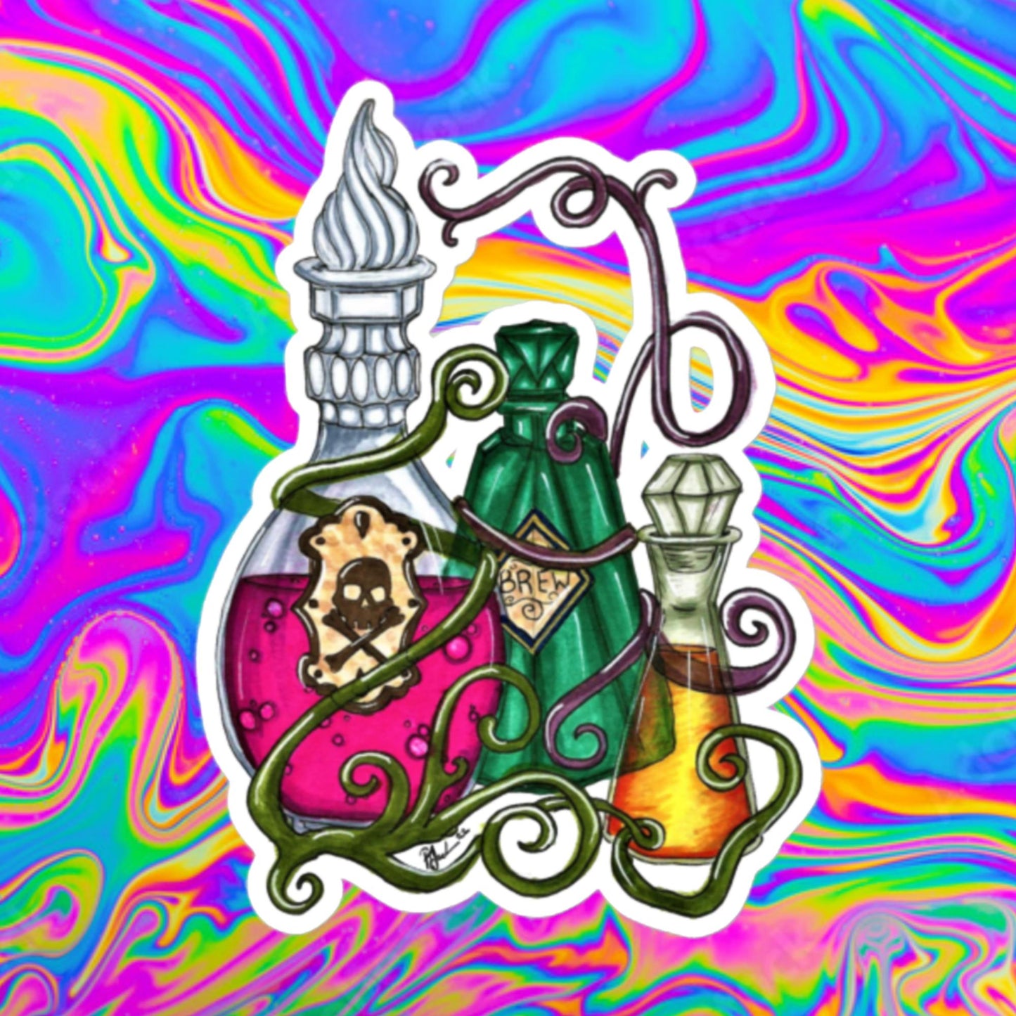poison Bubble-free stickers