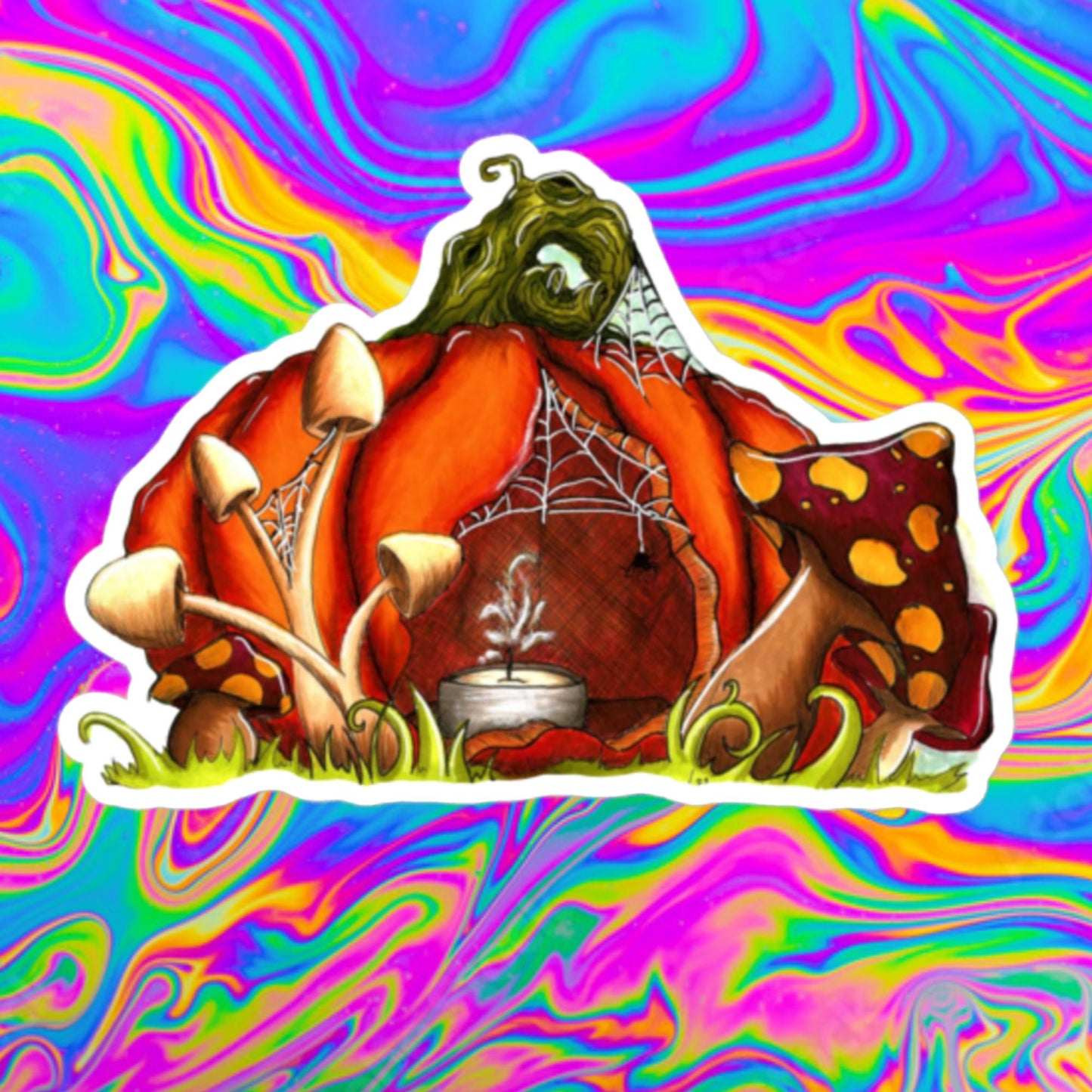 morning after halloween Bubble-free stickers