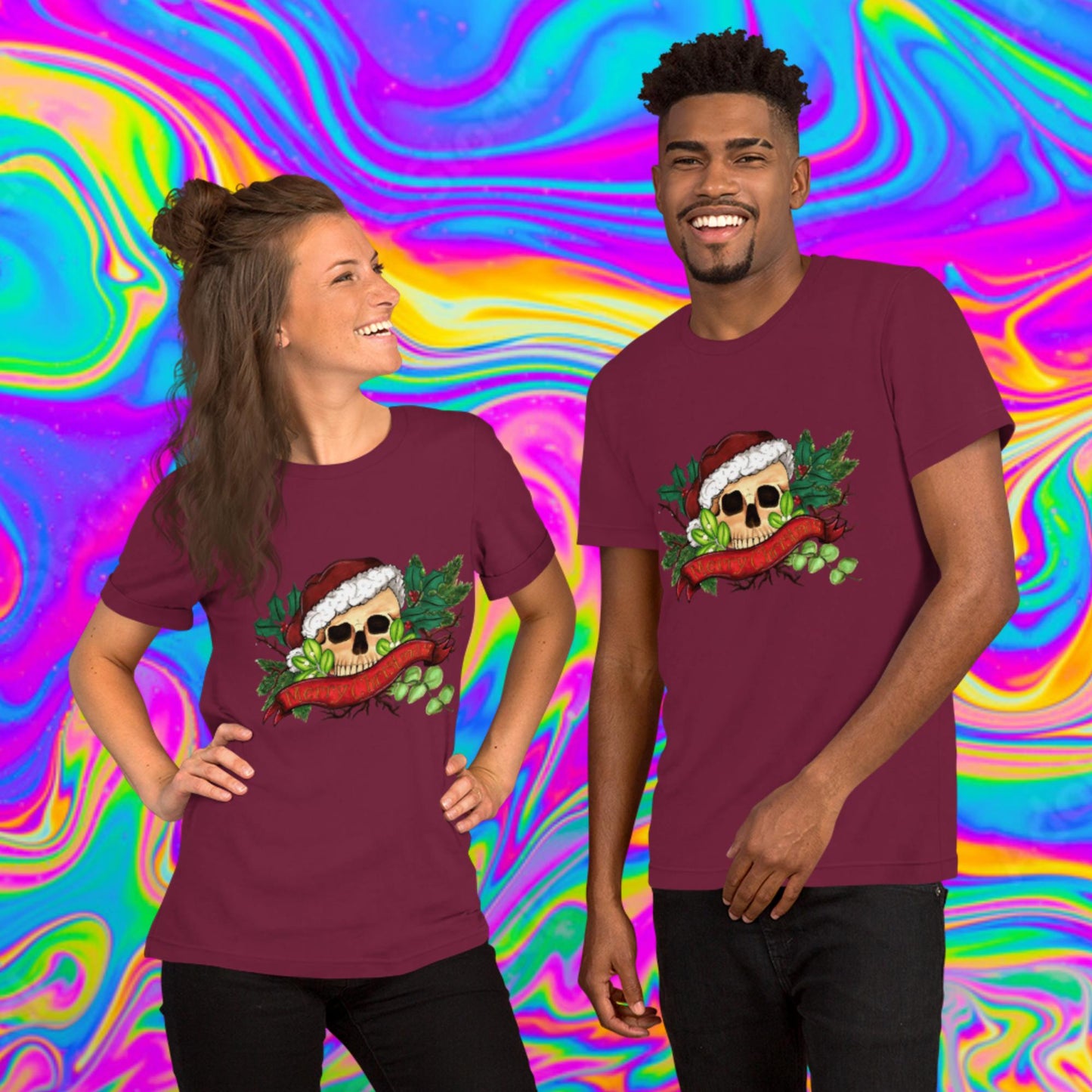 Merry Christmas skull t-shirt