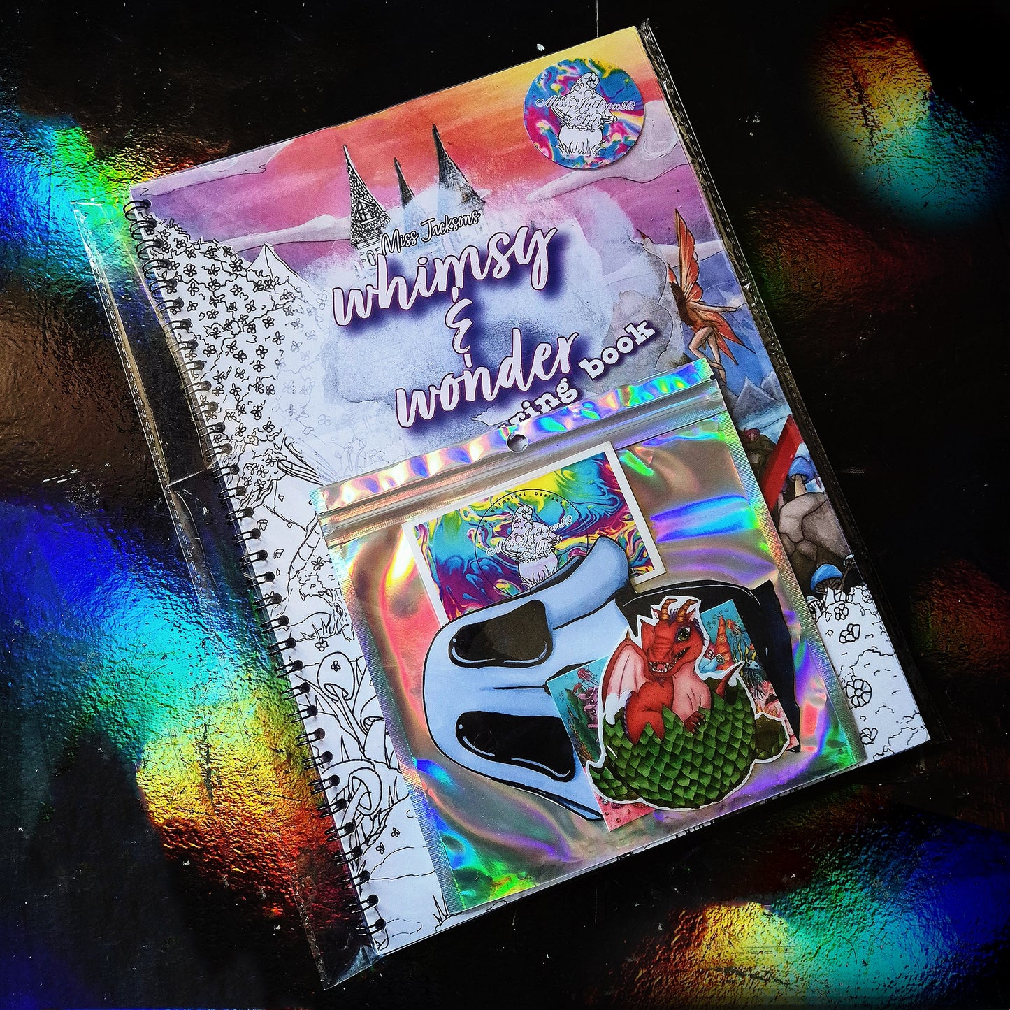 Miss Jackson's Whimsy and wonder colouring book