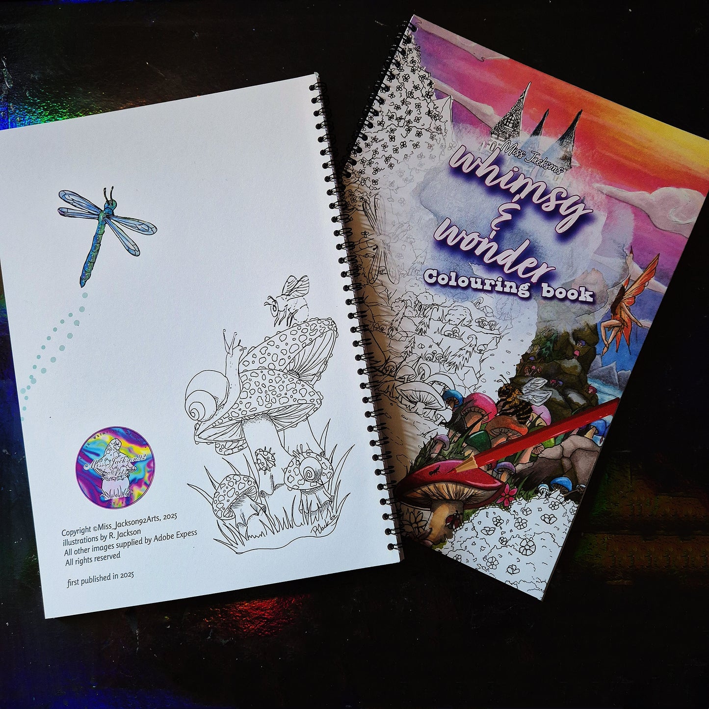 Miss Jackson's Whimsy and wonder colouring book