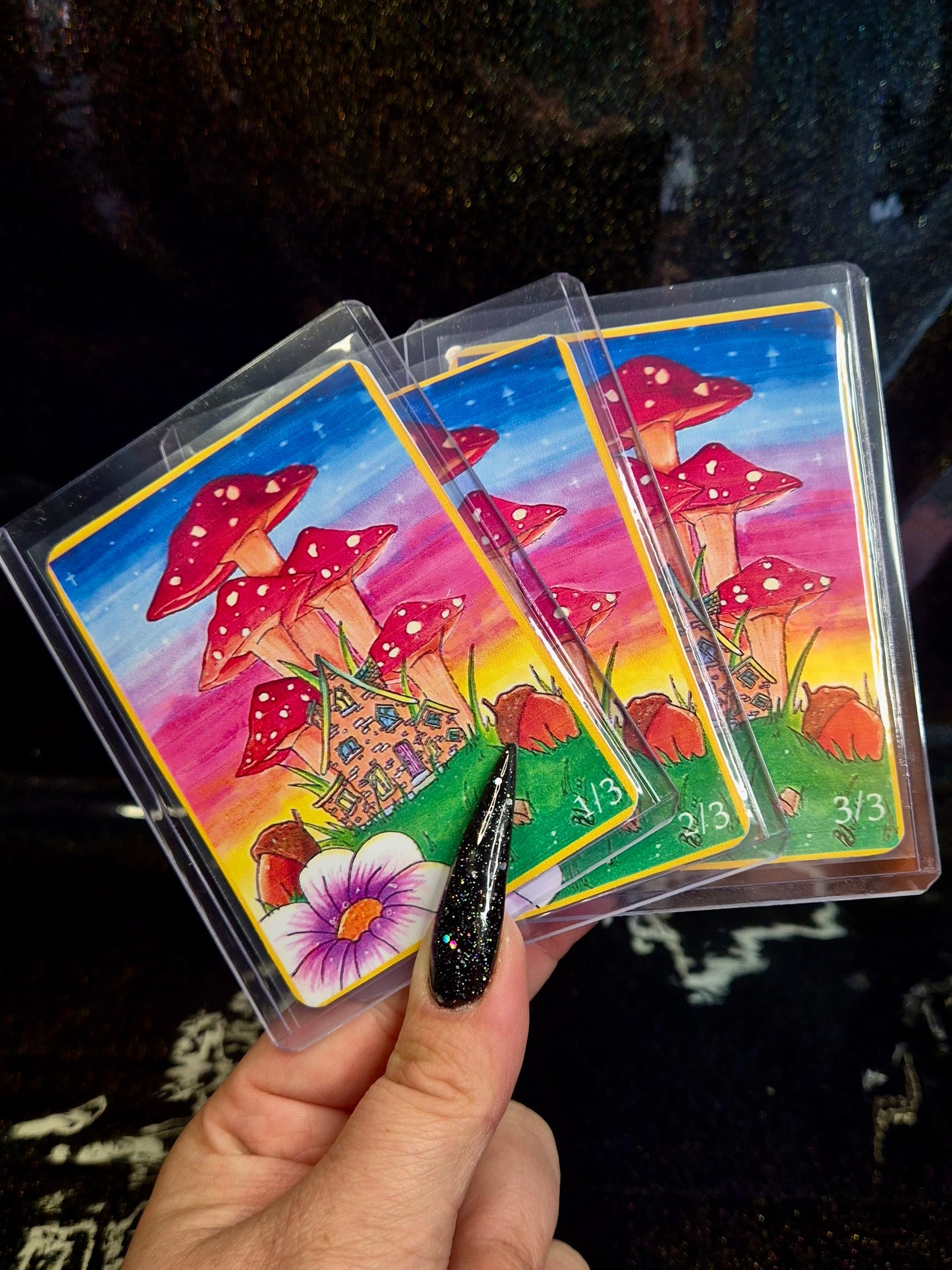 (Limited) ACEO "under the mushroom caps"