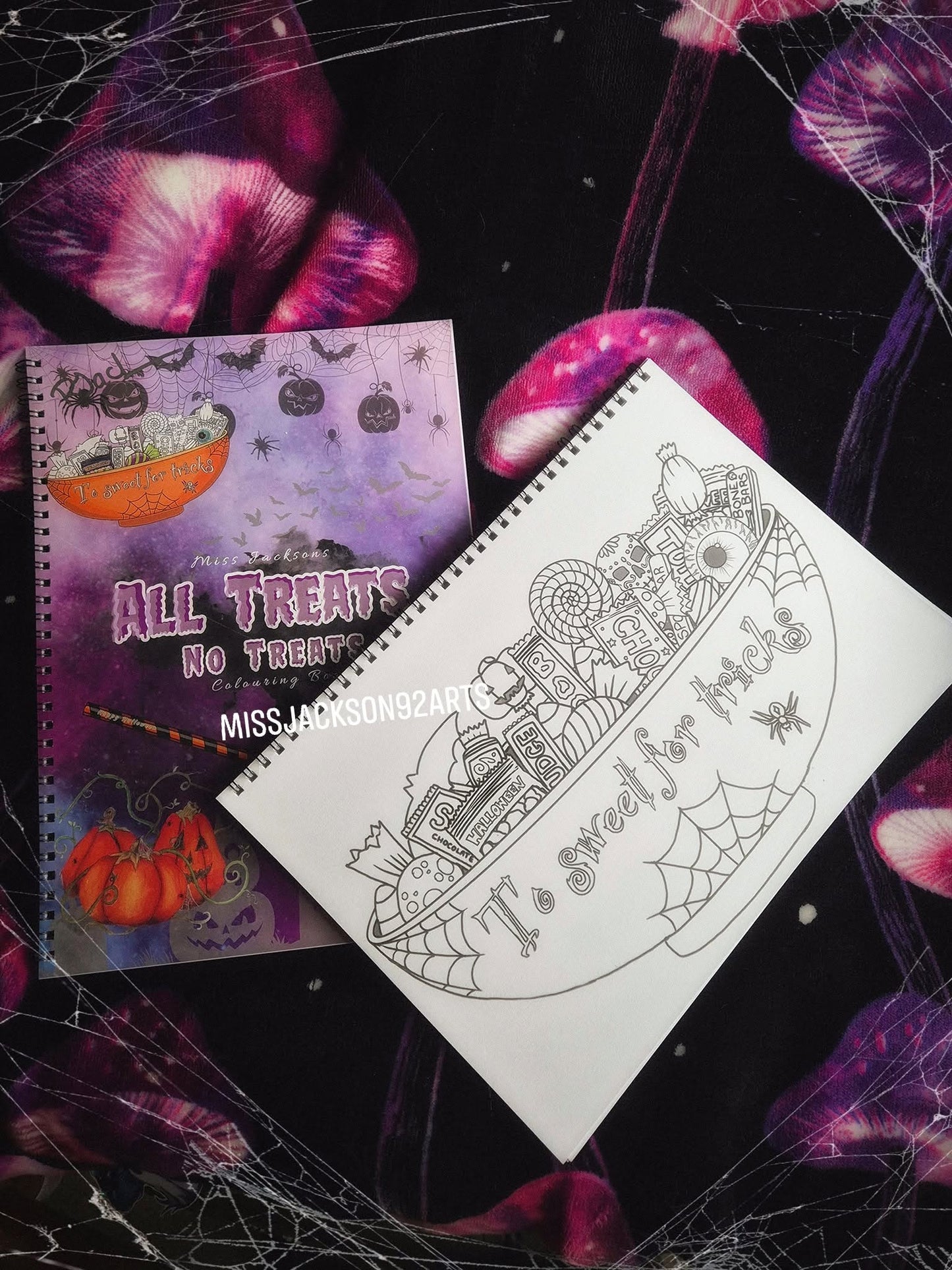 All Treats No Tricks Colouring book (cover typo)