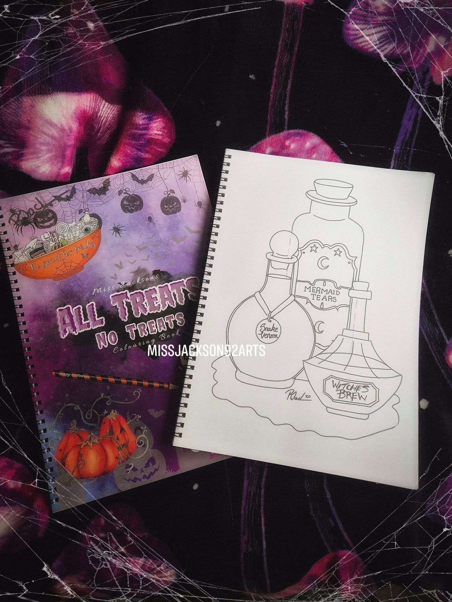 All Treats No Tricks Colouring book (cover typo)