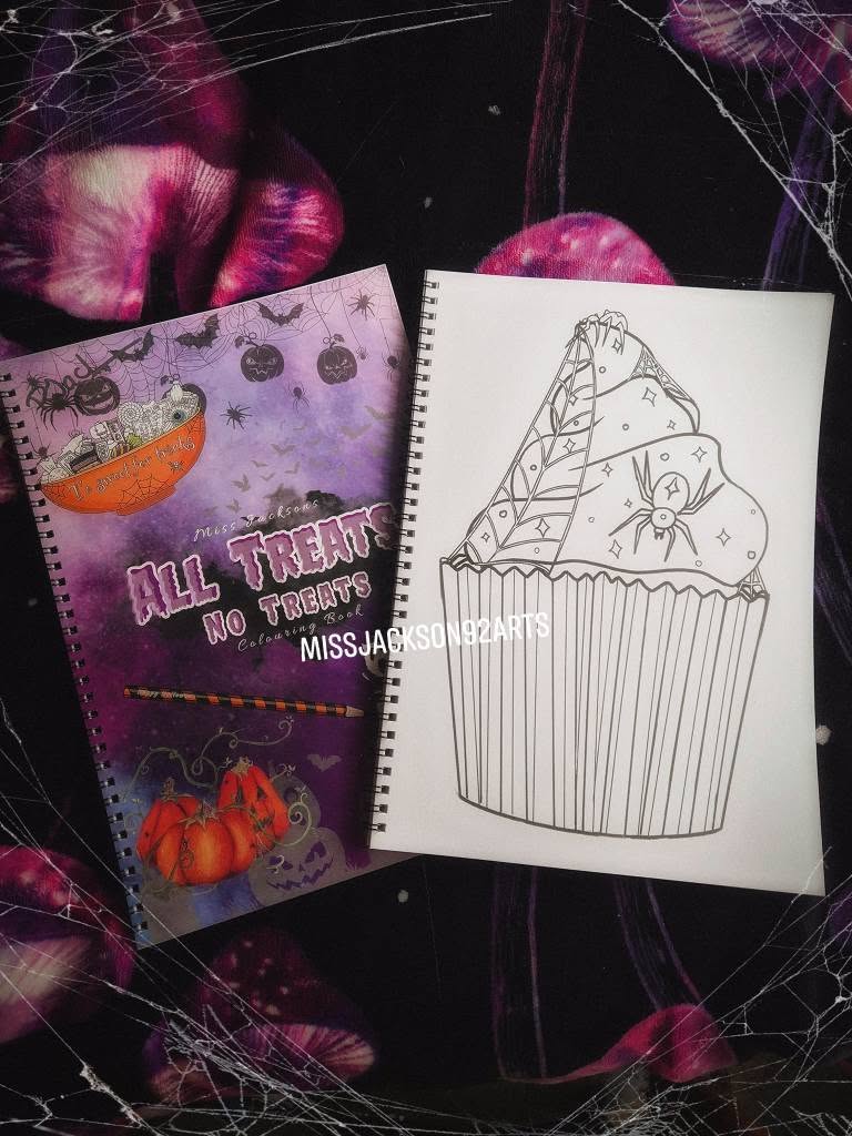 All Treats No Tricks Colouring book (cover typo)
