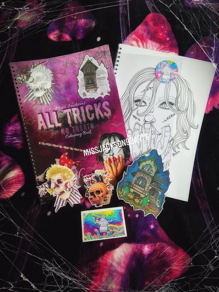 All Tricks no Treats colouring book