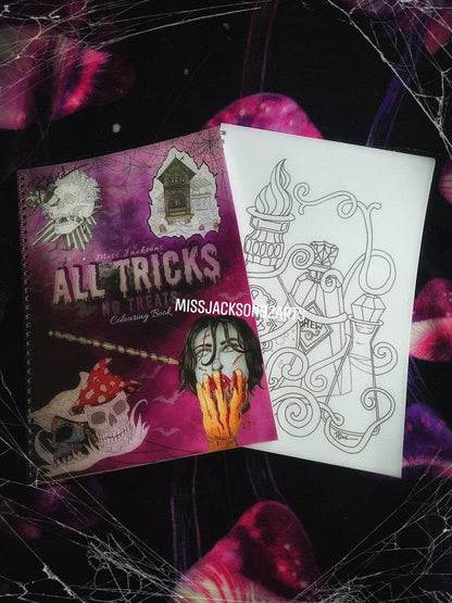 All Tricks no Treats colouring book