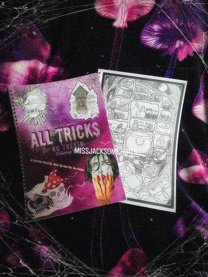 All Tricks no Treats colouring book
