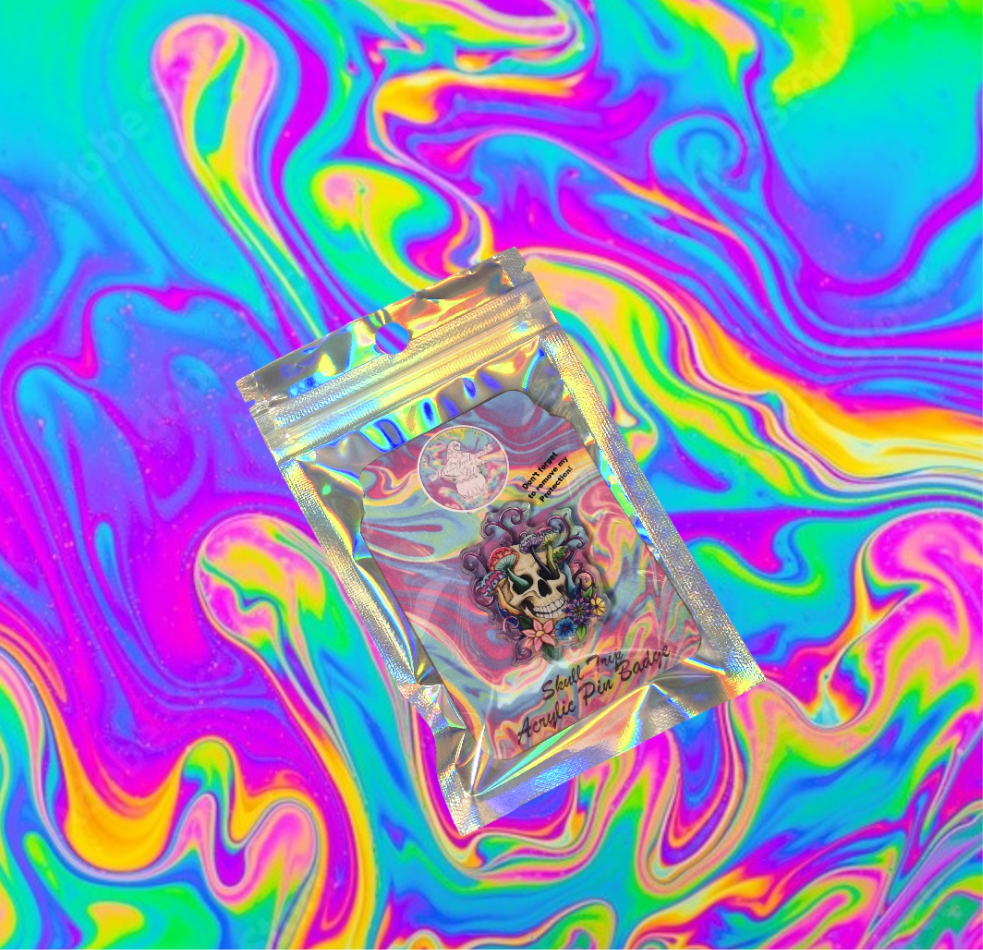 Skull Trip acrylic pin