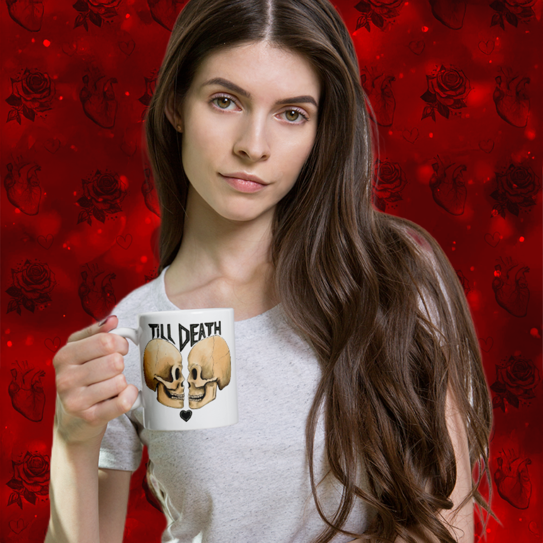 Till death White glossy mug