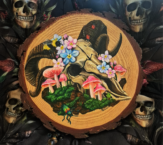 Decayed Beauty large wood painting