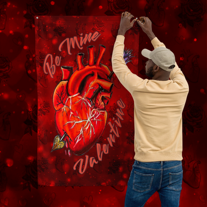 Be mine valentine fabric print