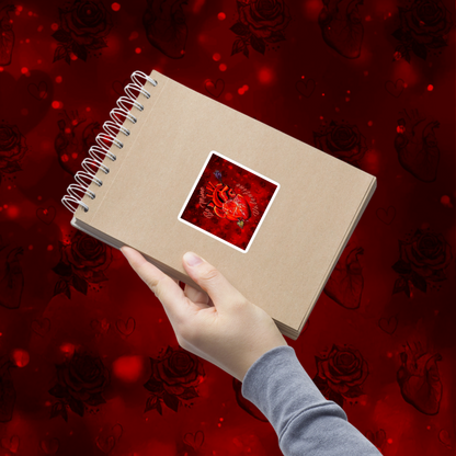 Arrow to the heart with background Bubble-free stickers