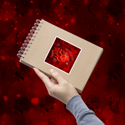 Arrow to the heart with background Bubble-free stickers