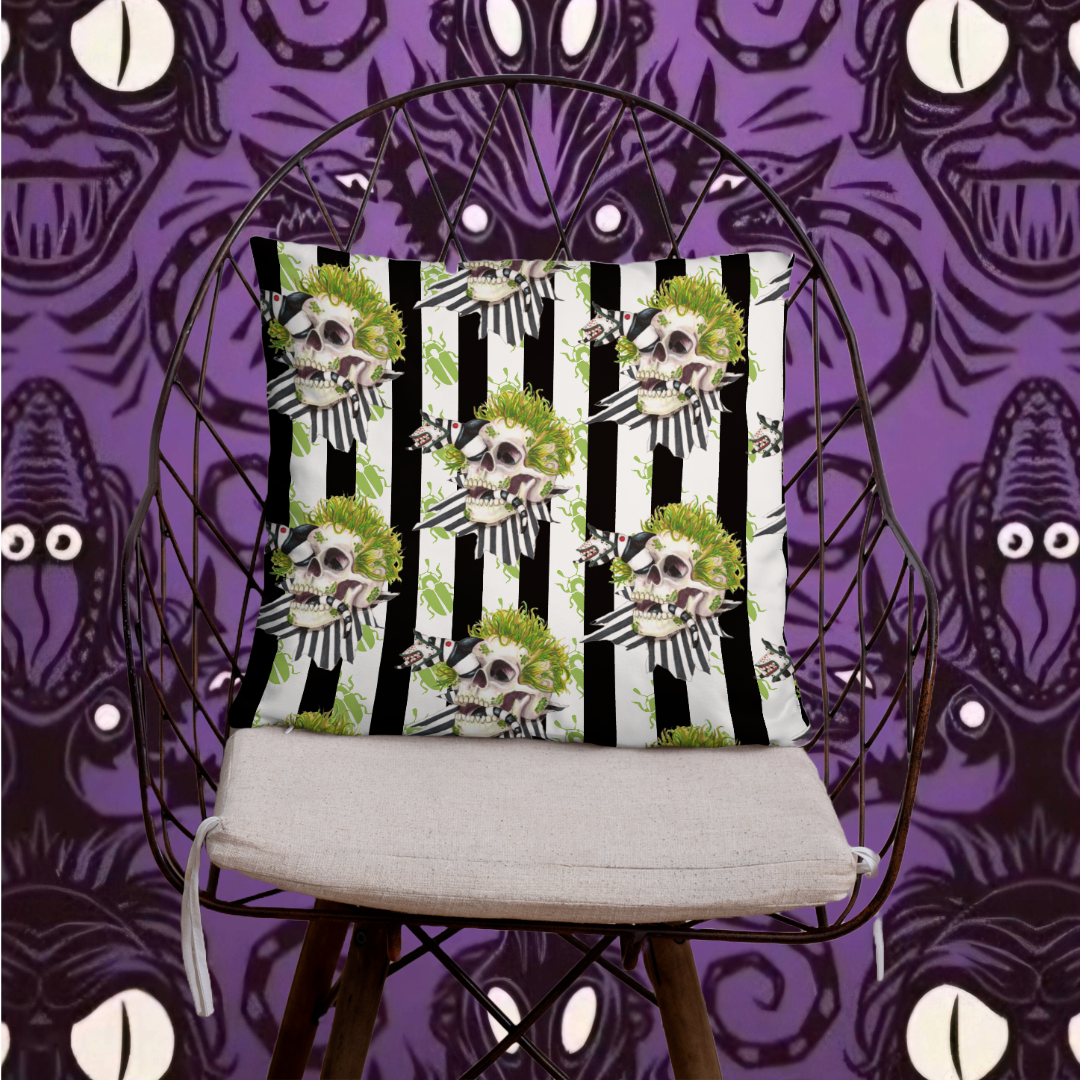 Beetle skull Pillow