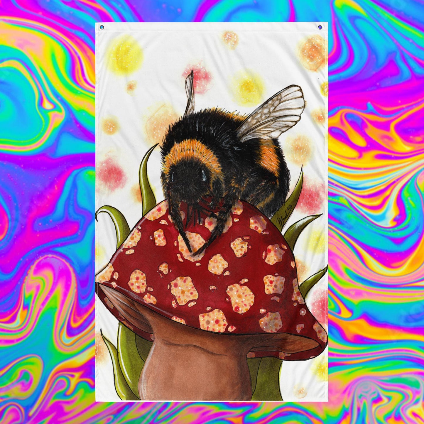 Alberto Bee Fabric print