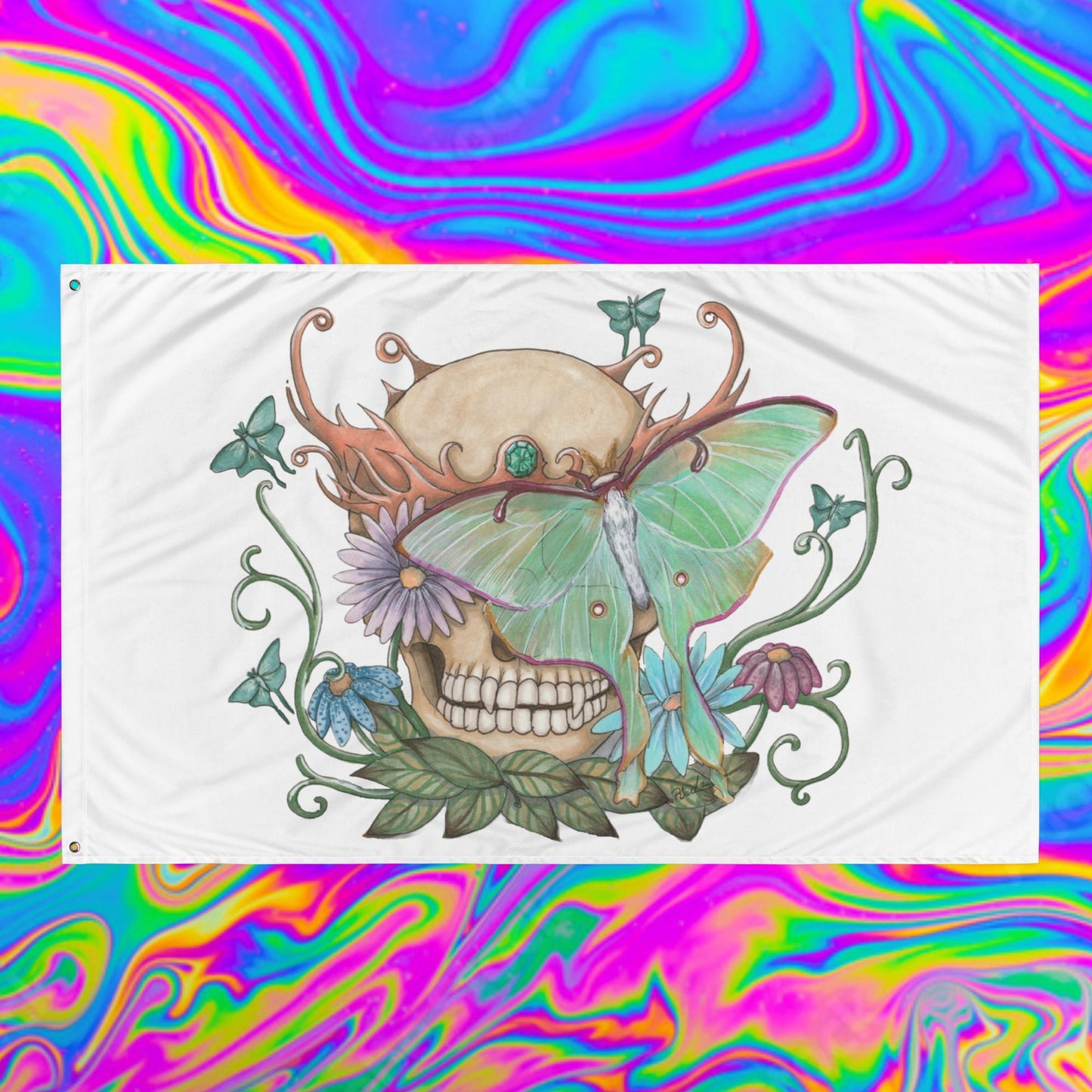 Shrouded by luna fabric print