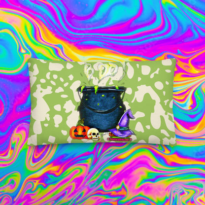 BOO! cauldron Premium cushion