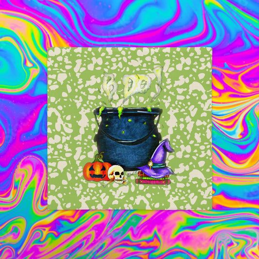 BOO! cauldron Premium cushion cover