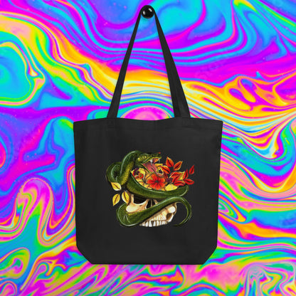 autumn snake skull Tote Bag