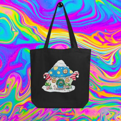 Mushroom Christmas Tote Bag