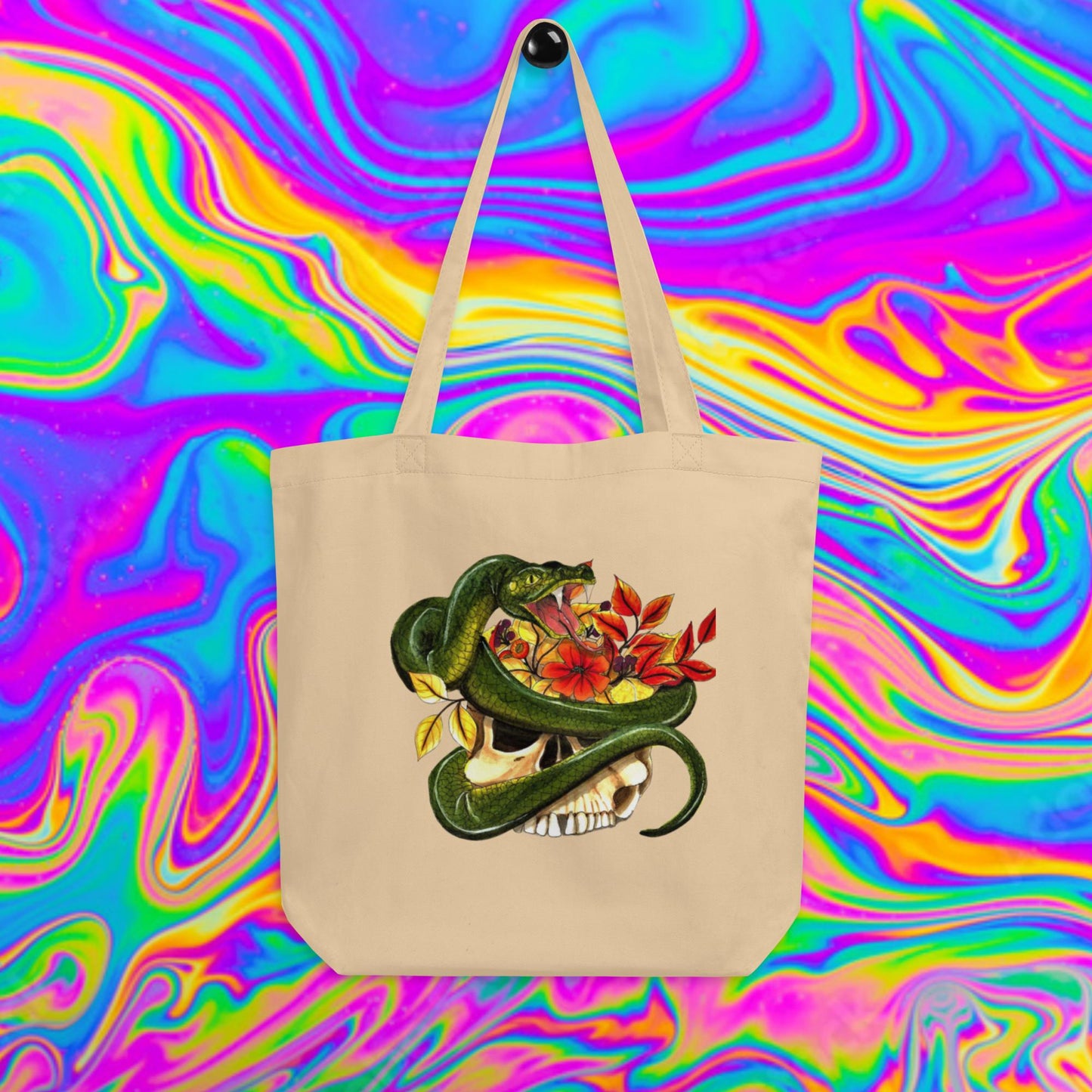 autumn snake skull Tote Bag