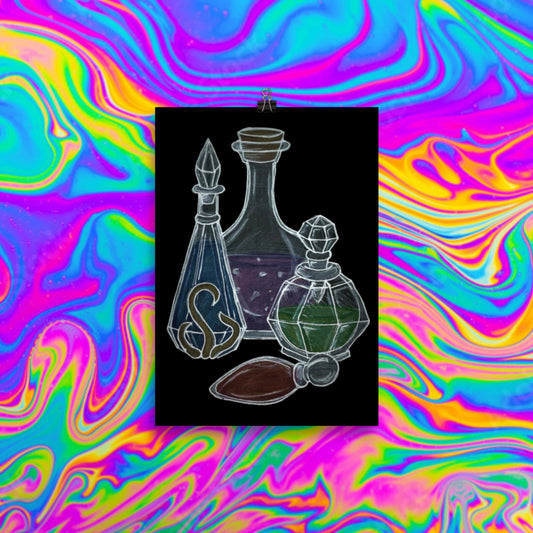 potion bottles print