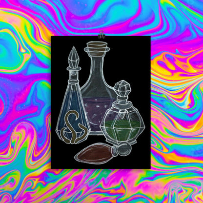potion bottles print