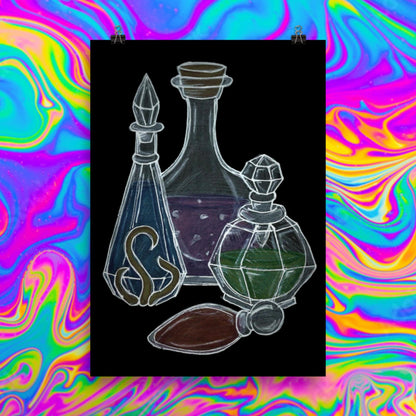 potion bottles print