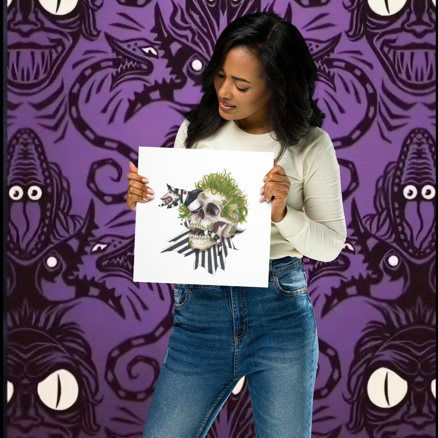 Beetle Skull Print