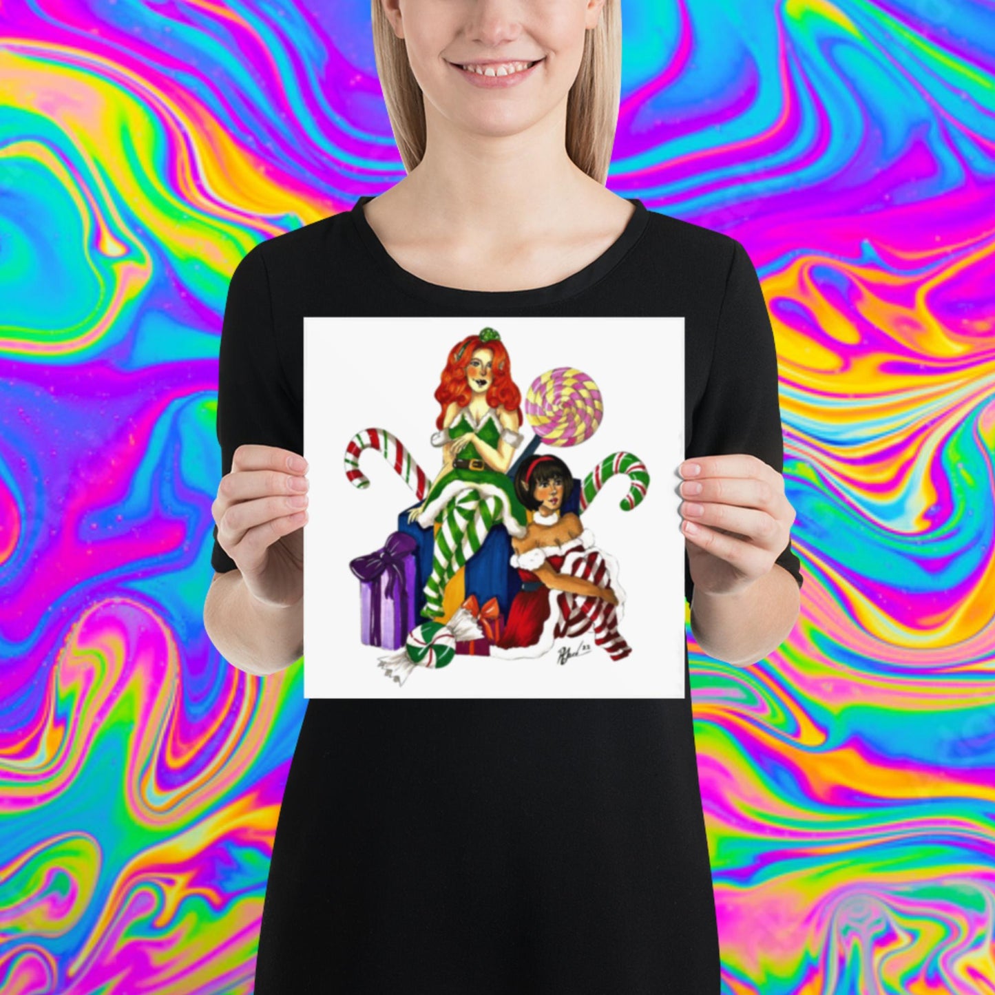 Santa's little helpers print