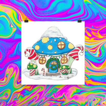 Mushroom Christmas Print