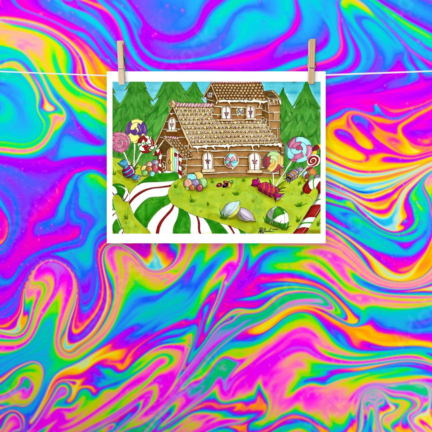 candy land Christmas print