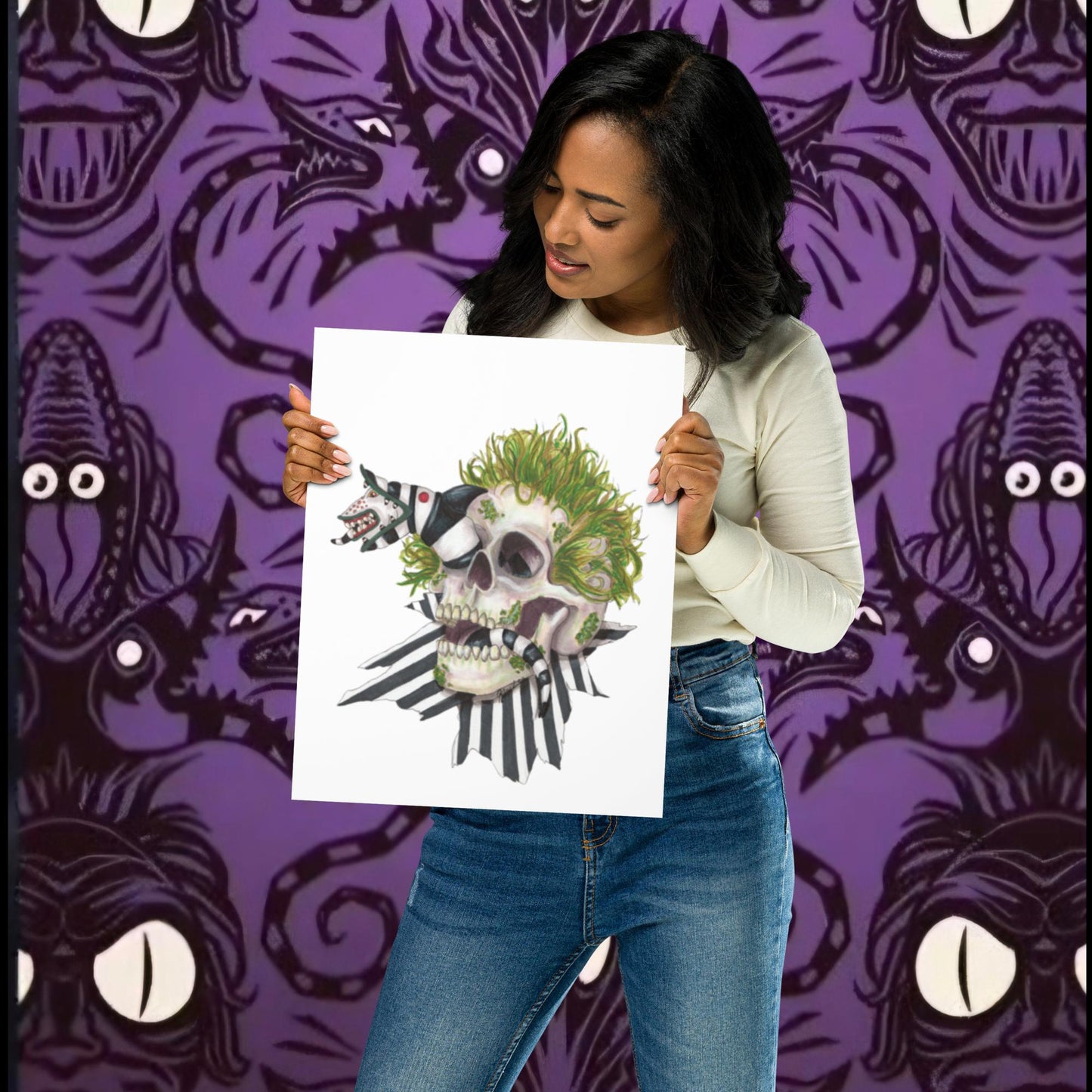 Beetle Skull Print