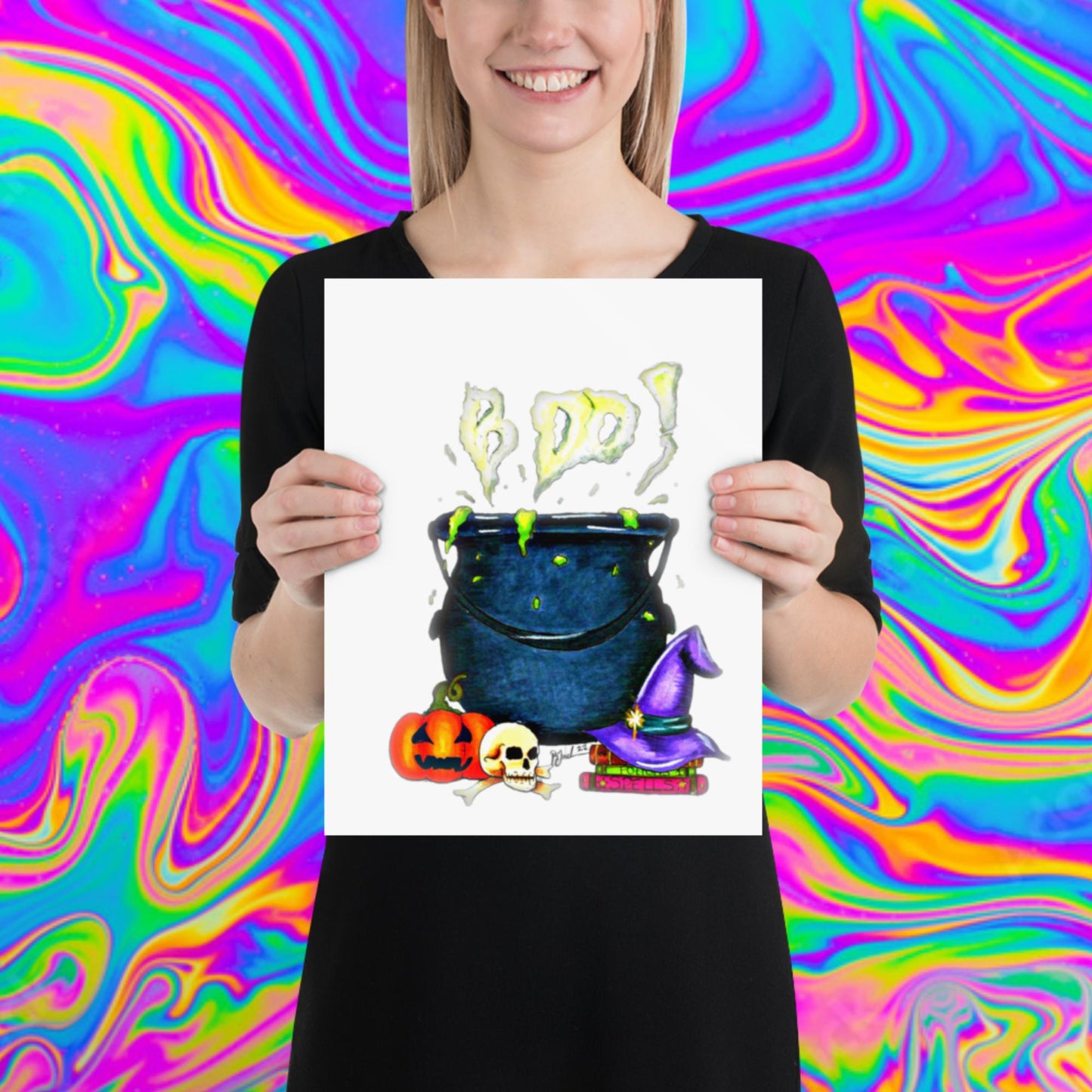 BOO! cauldron print