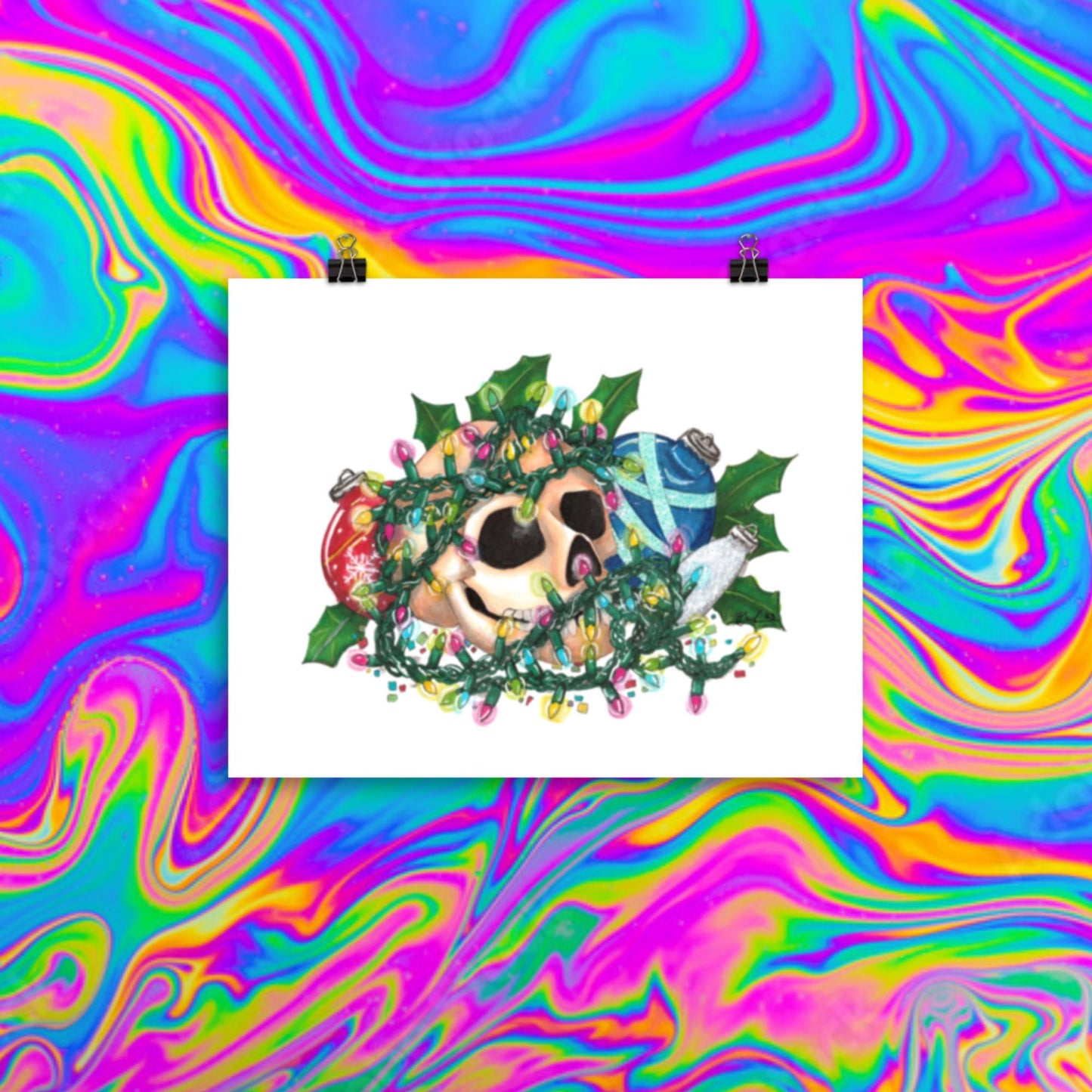 Christmas dec's skull