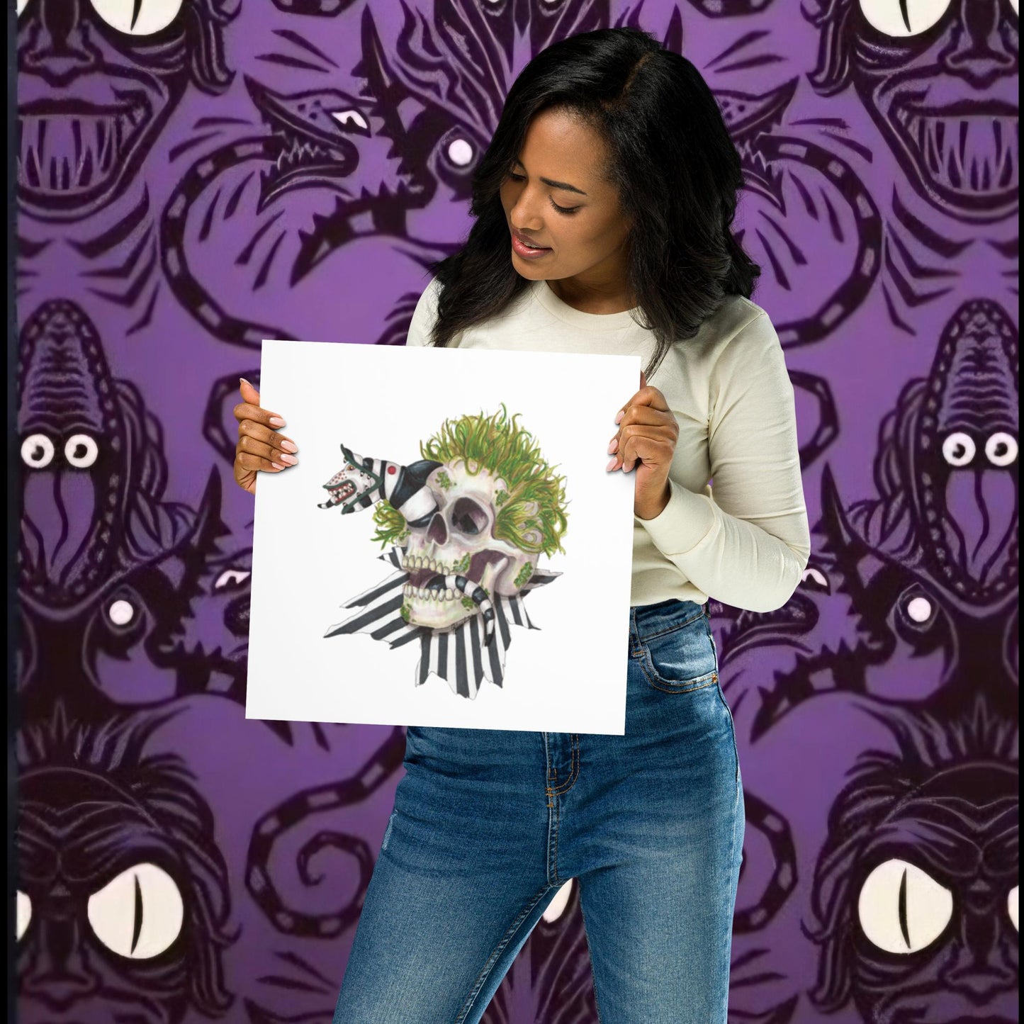 Beetle Skull Print