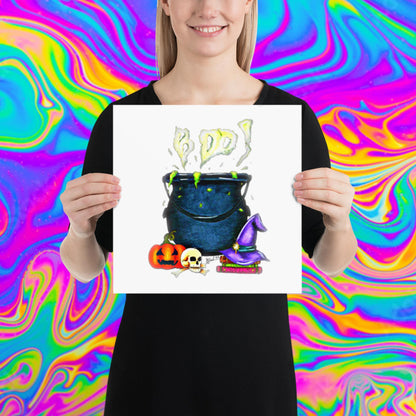 BOO! cauldron print