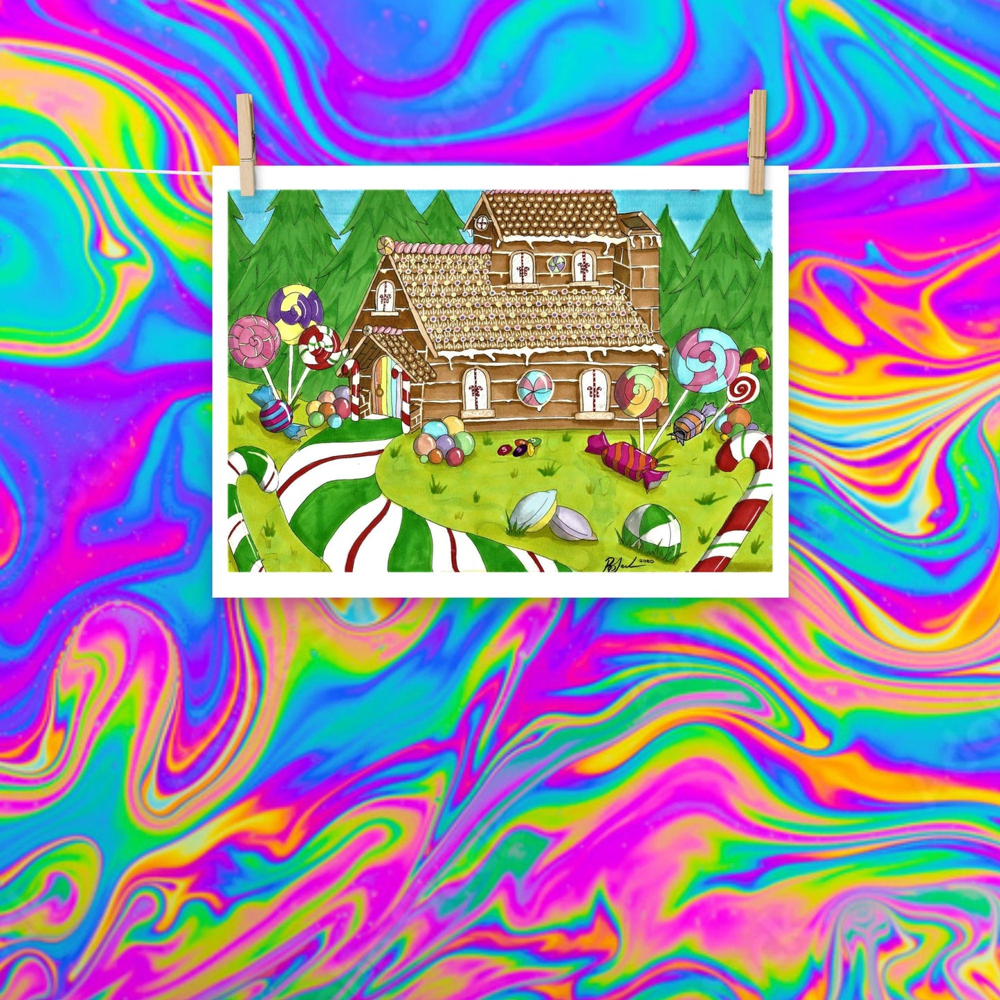 candy land Christmas print