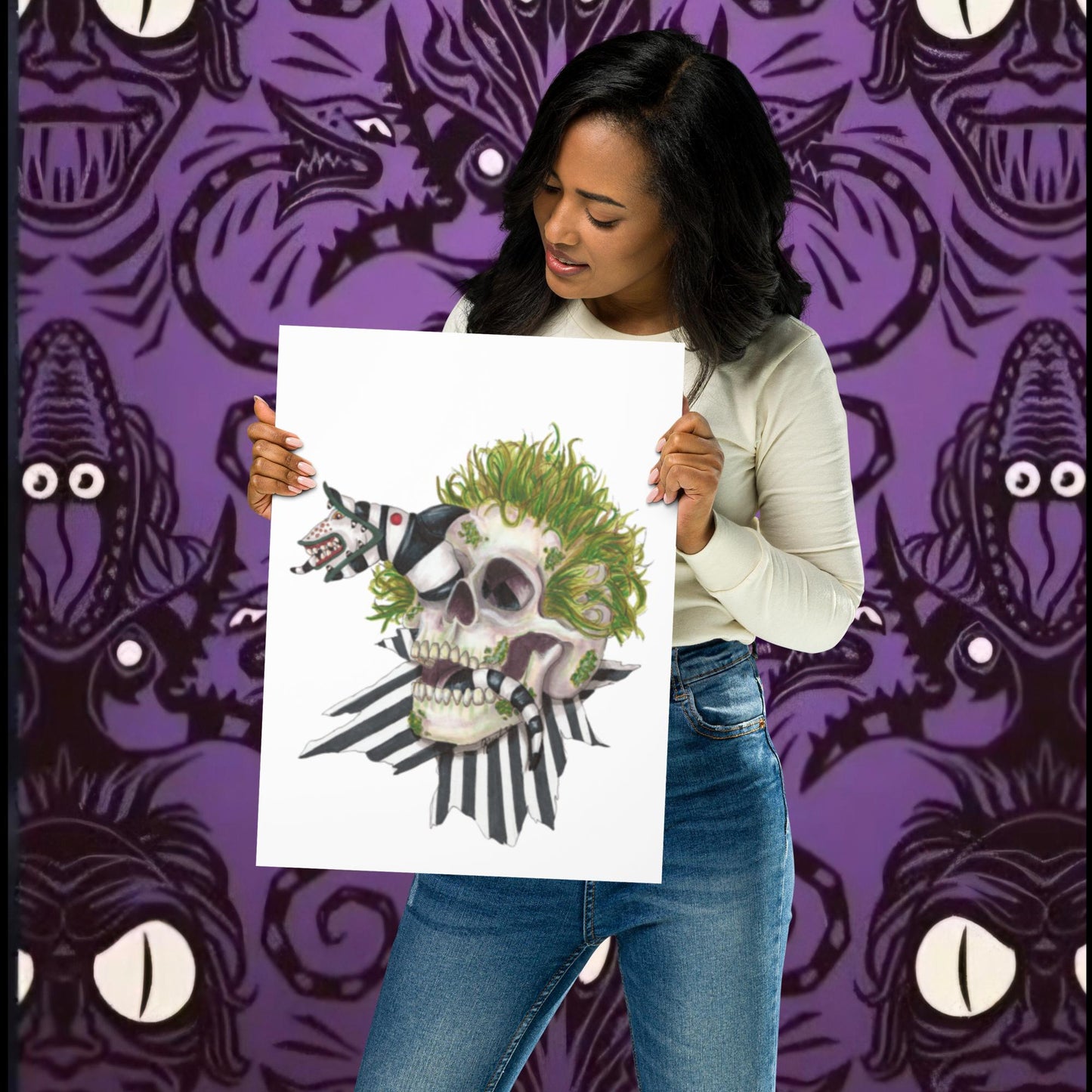 Beetle Skull Print