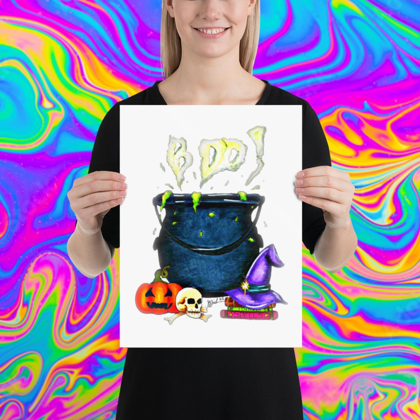 BOO! cauldron print