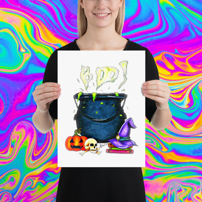 BOO! cauldron print