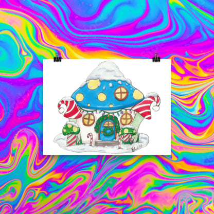 Mushroom Christmas Print