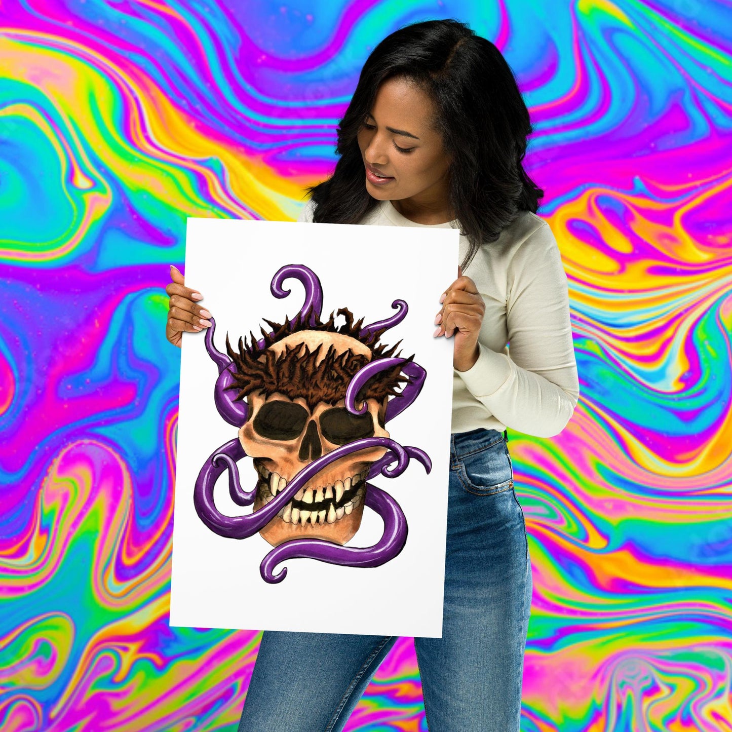 tentacle skull print
